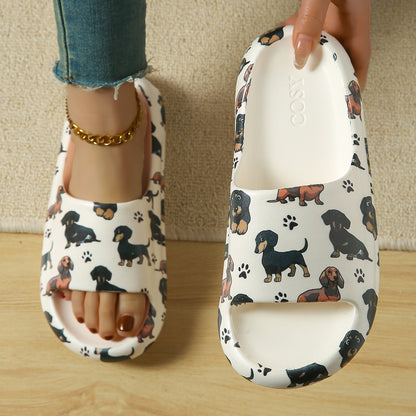 Comfortable Printed Slip-On Sandals with Soft Cushion Sole