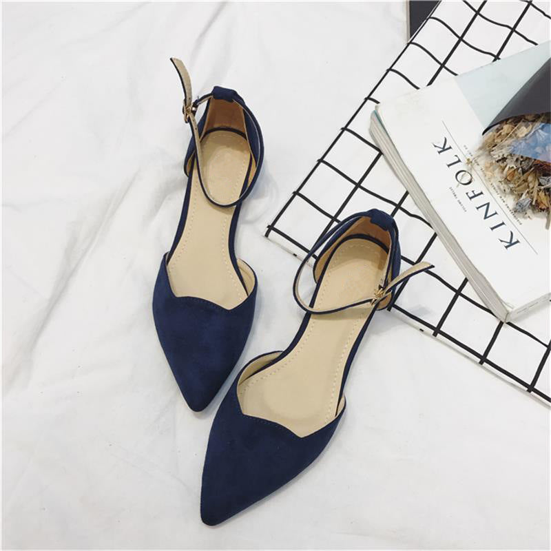Elegant Pointed-Toe Ankle Strap Flats